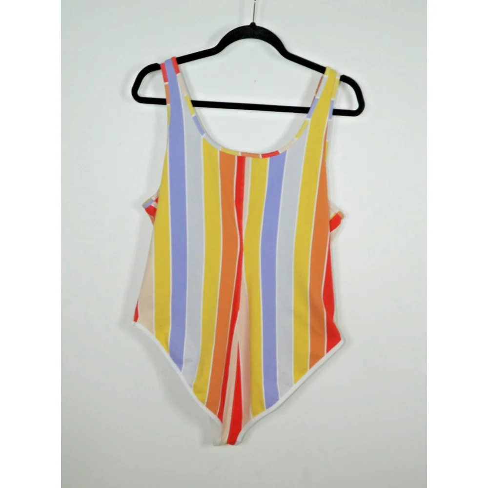 Nike Bodysuit Women Plus Size‎ IX Striped Multicolor